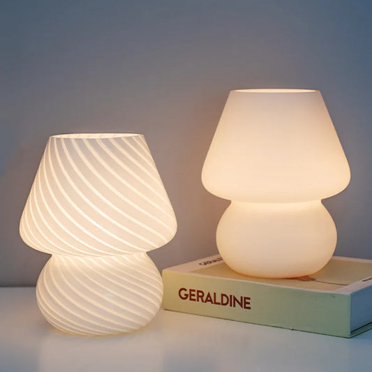 Striped Mushroom LED Lamp